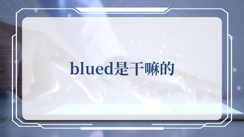 blued是干嘛的(Blued官方网站)