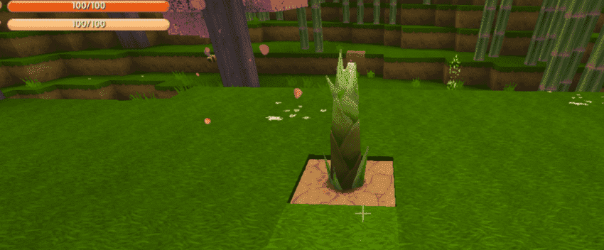 二,怎么获得竹笋1,要获得竹笋就先要找到竹林,迷你世界中的竹林位于