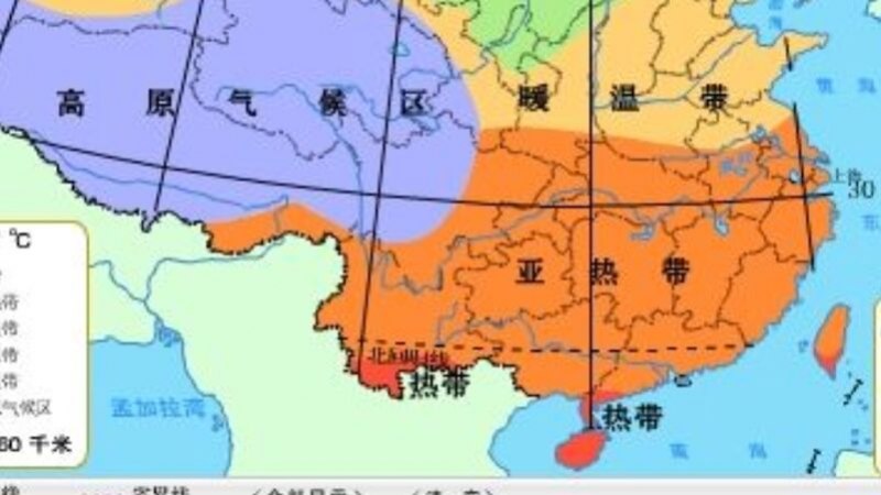 热带分界线地图图片